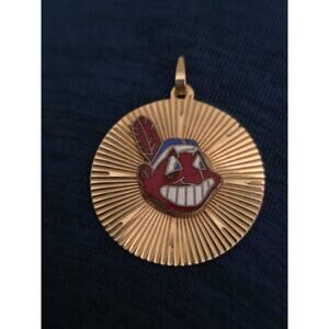 1954 Cleveland All-Star Game 14K Gold Pendant Chief Wahoo Enamel MLB Indians